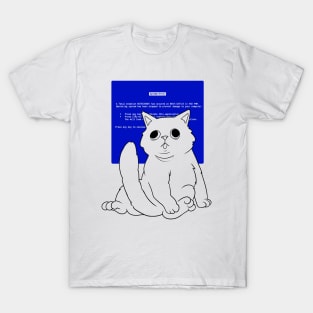 Blue Screen Cat by Tobe Fonseca T-Shirt